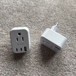 Set of 2 Outlet Plug Adapters for European Countries